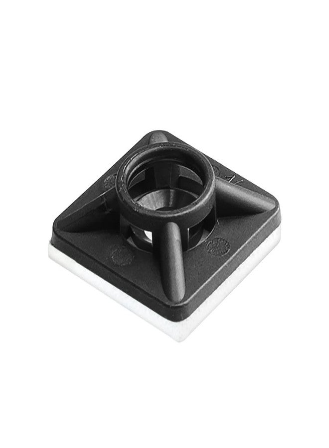 Maxxima 0.75 Inch Zip Tie Mounts - Cord Management Desk Cable Organizer, 3M Tape Self Adhesive Mounting Pad, Cable Tie Anchors, Stick On Table Organizers for Wires - Black - 200 Pack - Image 3